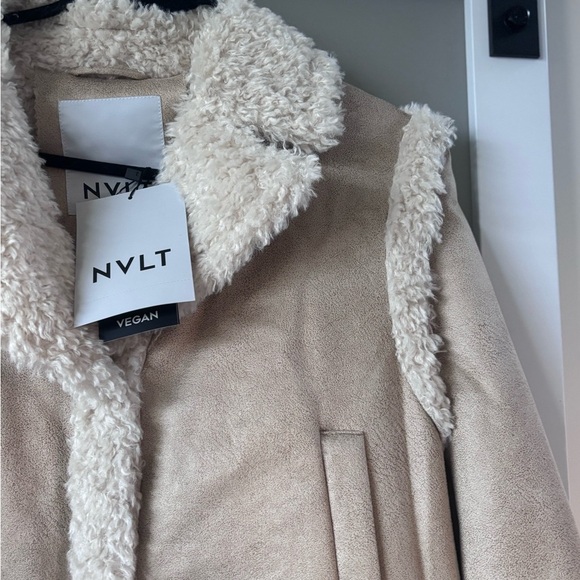 Anthropologie NVLT Women's Cream Teddy Jacket 4 in 1 - Picture 5 of 10